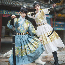 Vestido de Hanfu para parejas, ropa de FeiYu, trajes antiguos de la Dynasty Ming, ropa clásica tradicional china, traje Hanfu DQL5454, novedad de 2021 2024 - compra barato