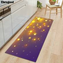 Thregost-felpudo antideslizante con estampado escénico 3D, alfombra de suelo de cocina, franela suave, para sala de estar, lavable a máquina 2024 - compra barato