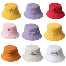 Chapéu de sol feminino e casual, chapéu de pescaria, bordado de dupla face, chapéu de balde para homens, para verão e primavera 2024 - compre barato