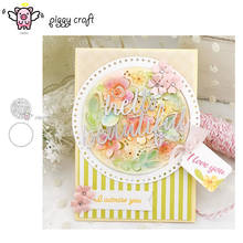 Piggy craft corte de metal morre molde círculo flor quadro scrapbook papel ofício faca molde lâmina punch stencils dados 2024 - compre barato