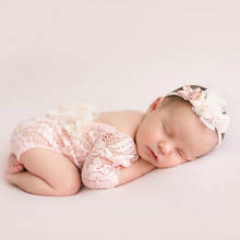 Newborn Photography Clothing Lace Romper+Headband 2Pcs/set Baby Photo Props Accessories Studio Infant Shooting Outfits Costume 2024 - buy cheap