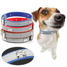 PVC Dog Reflective Collar With Bone Decoration Adjustable Size Suitable For Small Medium Large Dogs Pet Supplies 2024 - buy cheap