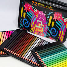 Brutfuner-kit profissional de lápis de cor a base de óleo, caixa de lata, 72/120/180 cores, lápis de cor para a escola, artes. artigos de papelaria 2024 - compre barato