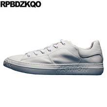 Blanca de alta calidad de Skate zapatillas de deporte gran oferta de moda de cuero genuino de los hombres zapatos italiano verdadero lujo marca de Italia zapatillas de cordones 2024 - compra barato