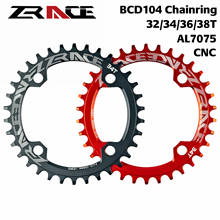 Zracing бензопилы 32T/34T/36T/38T BCD104, узкая ширина зуб AL7075 CNC для MTB 2024 - купить недорого