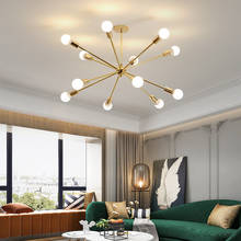 Modern LED Chandelier Nordic Living Room Creative Magic Bean Chandelier Dining Room Lamp Commercial Clothing Molecular Lamps 2024 - buy cheap