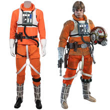 Star cosplay Wars Skywalker Pilot Luke Cosplay Jumpsuit Uniform Outfits Halloween Carnival Suit men 2024 - buy cheap