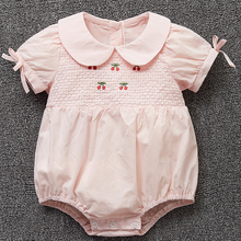 Cute embroidered Newborn Infant Baby Girls Rompers short sleeve kids Summer Jumpsuit Playsuit Baby Clothing 2024 - buy cheap