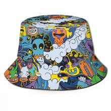 CINESSD Hipster Crazy Monster City Unisex Casual Sun Hat Bucket Hat for Men Women Bob Hip Hop Caps Summer Fisherman Hat Panama 2024 - buy cheap