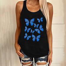 Sexy Colorful Butterfly Print Tanks Female Loose Camisole Tank Top Summer Clubwear Streetwear Sleeveless Top Women Camisole 2024 - buy cheap