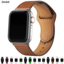 Leather strap For Apple watch band 44mm 40mm iWatch band 42mm 38mm Genuine Leather belt bracelet Apple watch series 5 4 3 2 SE 6 2024 - buy cheap