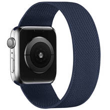 scrunchie Solo Loop For Apple watch band 44mm 40mm 38mm 42mm 44 mm Elastic watchband bracelet iWatch 3 4 5 se 6 7 strap 2024 - купить недорого