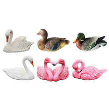 Ornamento de escultura de cisne flamingo, estátua, jardim, pátio, decoração interno e externo 2024 - compre barato