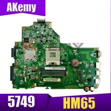 Akemy placa-mãe do portátil para acer aspire 5749 5349 hm65 mainboard mbrr7060011 da0zrlmb6d0 2024 - compre barato