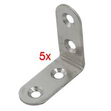 5 Pcs 1 3/5" x 1 3/5" Metal Corner Brace Angle Bracket Fasteners 2024 - buy cheap