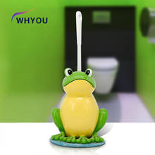 WHYOU Resin Toilet Brush Set Lucky Frog Creative Catoon Bathroom Cleaning Decoration Wedding Gift Free Shipping 2024 - buy cheap