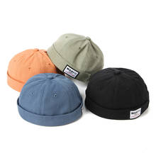 Unisex verão algodão brimless skullies boné vintage urbano única rua portátil docker chapéus multiuso chapéu 2024 - compre barato