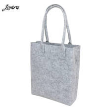 Sale-Women Felt Handbag Casual Shoulder Bag Ladies Felt Tote Eco Friendly Bag Shopping Handbags Solid Color Felt Handbags 2024 - buy cheap