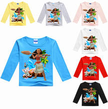 Novo 2020 2-13y camisa da menina t popular algodão amona manga comprida impressão camiseta crianças meninos meninas roupas dos desenhos animados 2024 - compre barato