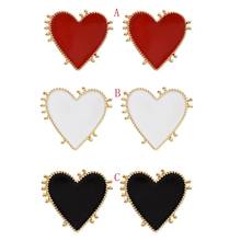 Vintage Women Bohemia Big Red Heart Earrings For Fashion Girls Large Sweet Heart Statement Earrings Party Earring Jewelry. 2024 - buy cheap