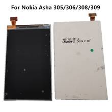 100 шт./лот для Nokia Asha 305 306 308 309, ЖК-экран, экран дисплея, запасные части для Nokia 305 306 308 309, дисплей LCDParts 2024 - купить недорого