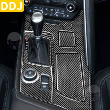For Chevrolet Corvette C7 2014-2019 Gear Shift Panel Cupholder Cover Overlay Carbon Fiber Sticker Interior Kit Car Accessories 2024 - buy cheap