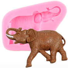 Molde de silicona para decoración de pasteles, arcilla polimérica 3D con diseño de animales, elefantes, Chocolate, jabón, Fondant, caramelo 2024 - compra barato