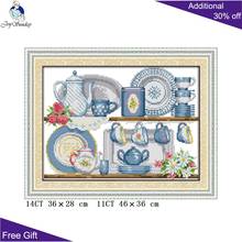Joy Sunday Porcelain Cross Stitch J390 14CT 11CT Counted and Stamped Home Decor Porcelain Embroidery DIY China Cross Stitch kit 2024 - buy cheap