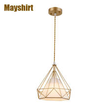 Bird Cage Pendant Lights Modern Diamond Kitchen Hanging Lamps Bar Loft Decor Industrial Lamp Bedroom Dining Room Light Fixtures 2024 - buy cheap