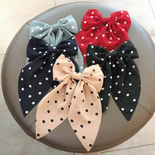 2021 New Girl Chiffon Ribbon Bow Hair Clips Solid Dots Hairpins Gauze Spring Barrette For Women Headdress Accessoreis 2024 - buy cheap