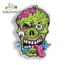 EARLFAMILY 13cm x 8.9cm Zombie Skull Graphics Funny Car Stickers and Decals Vinyl Car Wrap DIY Decoration Car Accessories 2024 - buy cheap