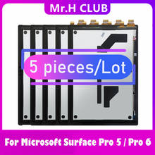 Pantalla LCD táctil para Microsoft Surface Pro 5/Pro 6 1796 1807 LP123WQ1(SP)(A2), montaje de digitalizador, 5 unids/lote 2024 - compra barato