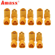 AMASS MT60 3.5mm 3-pole Bullet Connector Plug Set For RC Lipo ESC and Motor For RC Car Truck Drone Airplane Toys 2024 - buy cheap