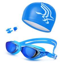 Proteção uv unissex para natação, conjunto de óculos para natação profissional à prova d'água e antinevoeiro 2024 - compre barato