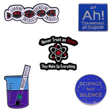 Science theme enamel pin art aesthetic design brooch atom DNA double helix biology genetics scientists nerd great collection 2024 - buy cheap