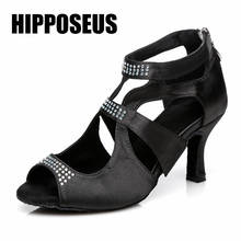 Hipposeus Ballroom Dance Shoes Girls Latin Women Tango Modern Dance Shoes Ladies Suede Bottom Salsa Dancing Shoes High Heels 2024 - buy cheap