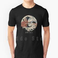 Attack On Titan-Kanagawa Wave T Shirt Print For Men Cotton New Cool Tee Anime Attack On Titan Snk Levi Shingeki No Kyojin Titan 2024 - buy cheap