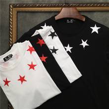 Camiseta de manga corta con estampado de pentagrama para hombre y mujer, camisetas de 4 colores, ropa de calle, 2191001550 2024 - compra barato