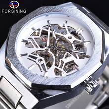 Forsining New Arrival Automatic Mechanical Business Montre Homme Waterproof Stainless Steel Skeleton Dial Top Brand Luxury Watch 2024 - buy cheap