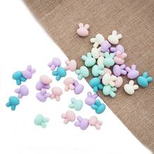 Chenkai 50PCS BPA Free Silicone Rabbit Beads Baby Chewable Soothing Teething Beads  For Infant Pacifier Bracelet Necklace Chain 2024 - buy cheap