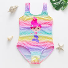 2-10years Swimsuit For Girls  Mermaid One-Piece 2021 New Childrens' Swimwear  Rainbow Swimwear  Cartoon Beach Bikinis  2024 - buy cheap