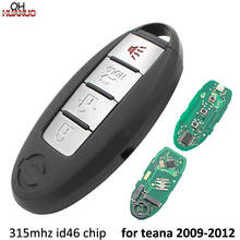 3 + 1 botones 315MHz con Chip ID46 4 botones entrada sin llave funda de mando a distancia inteligente para Nissan Teana 2009,2010.2011,2012 2024 - compra barato