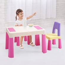 Mesa de brinquedos infantil, mesa de jardim de infância, conjunto multifuncional de plástico para escrita e estudo 2024 - compre barato