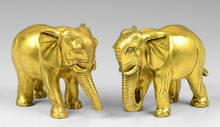 916+++8 China Brass Copper Figurine Elephant Decoration Crafts Sculpture Statue Pair 2024 - buy cheap