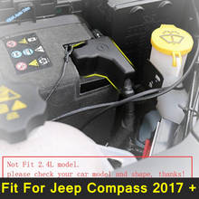 Lapfeto tampa de proteção de eletrodo negativo para bateria de motor e motor, acessórios compatíveis com jeep compass 2017 a 2020 2024 - compre barato
