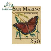EARLFAMILY-sello de mariposas de San Marino, calcomanía para auto, motocicleta, a prueba de arañazos, calcomanía de parachoques, gráficos de Snowboard, 13cm x 9,9 cm 2024 - compra barato