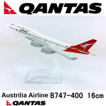 16CM 1:400 B747-400 model QANTAS Australia airline with base alloy aircraft plane collectible display model collection 2024 - buy cheap