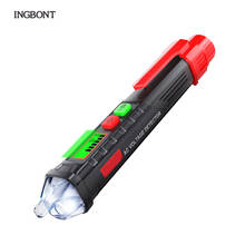Умный тестер INGBONT Pen, измеритель напряжения переменного тока, индикатор, детектор, Бесконтактный датчик, 12-1000 В, электрические инструменты с фонариком 2024 - купить недорого