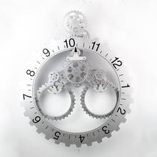 Wheel Hour Wall Clock Silver Triangle Gear Clock Vintage Wall Clocks 2024 - buy cheap