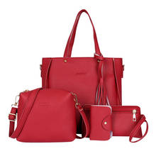 Woman Bag 2019 New Fashion Four-Piece Shoulder Bag Messenger Bag Wallet Handbag Bolsa Feminina Luxury Wild Girls Messenger Bag 2024 - buy cheap
